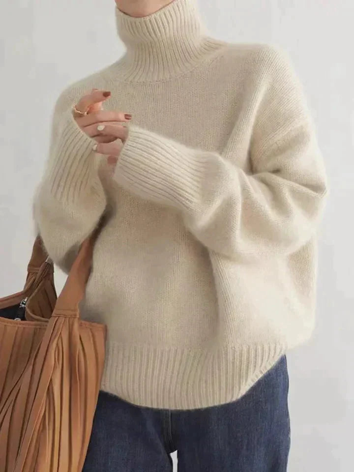 Soft touch layering piece: A stylish women's turtleneck sweater for everyday wear.