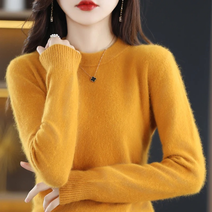 Discover stylish fall fashion with this women's round neck knit