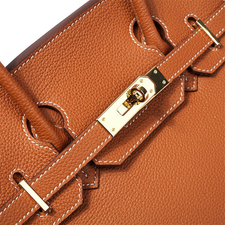 Beautifully crafted cognac genuine leather purse