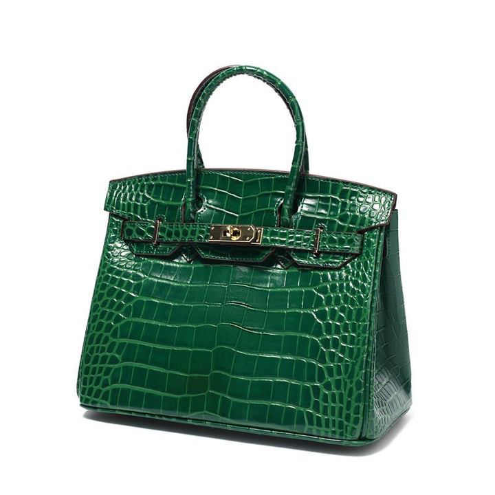 Luxury top handle handbag in a beautiful cognac shade