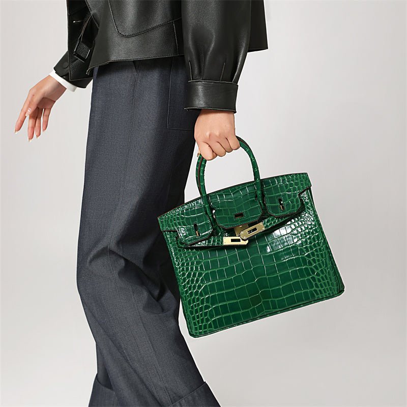 A premium cognac leather tote bag for women