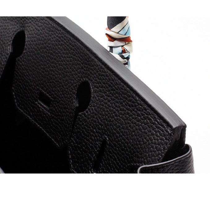 Women's luxury accessory: cognac top handle leather bag