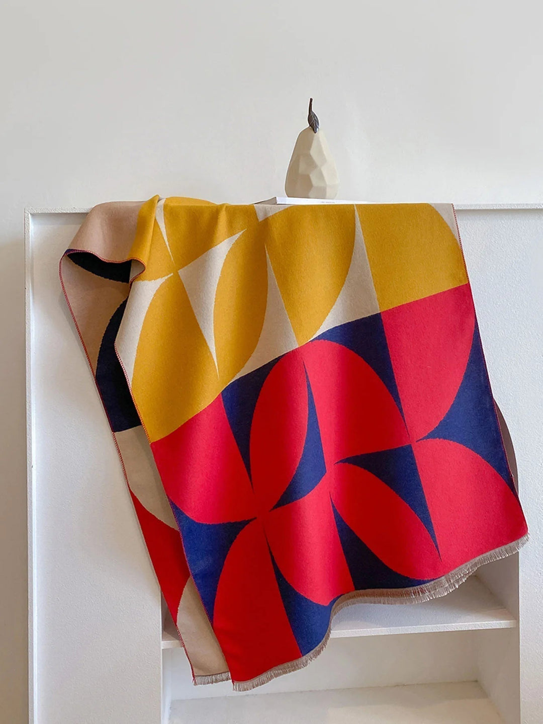 Chic women's accessory: a reversible black and lilac soft scarf.