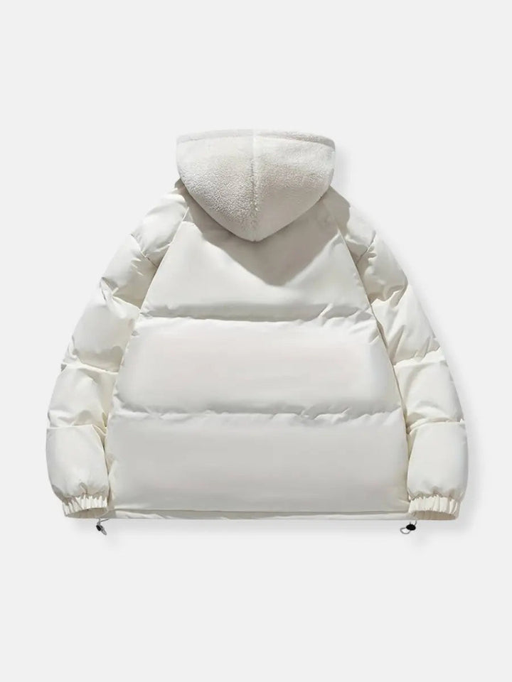 Everyday women's hooded puffer coat, offering luxurious warmth for cold winter days.
