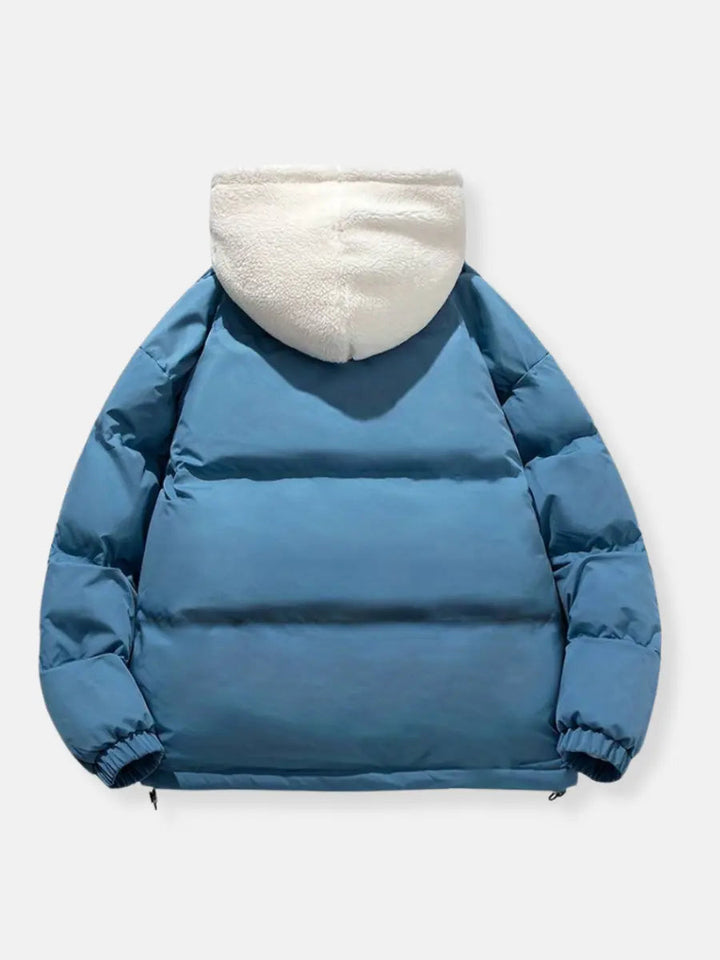 Women's warm outerwear, a luxury hooded puffer jacket for ultimate winter protection.