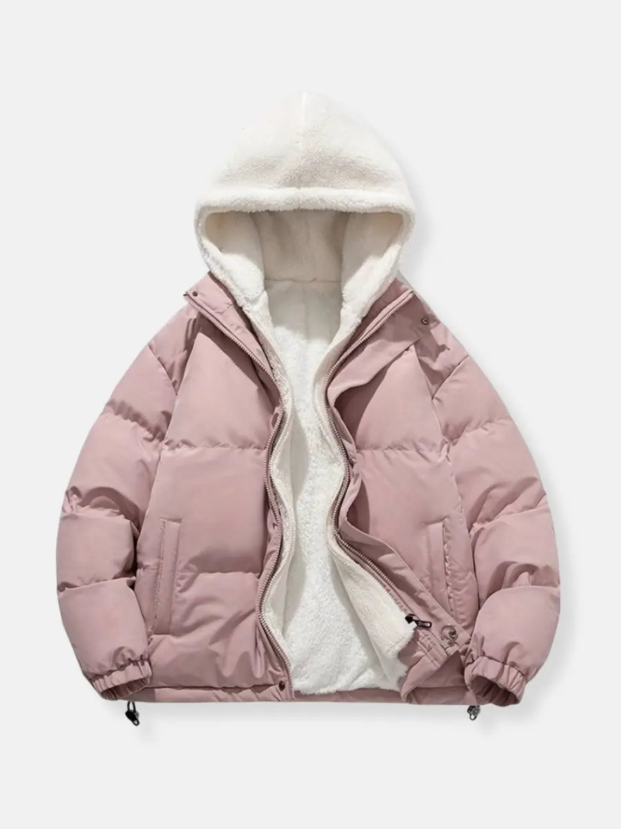Elegant women's casual puffer jacket, perfect for cold weather and everyday wear.