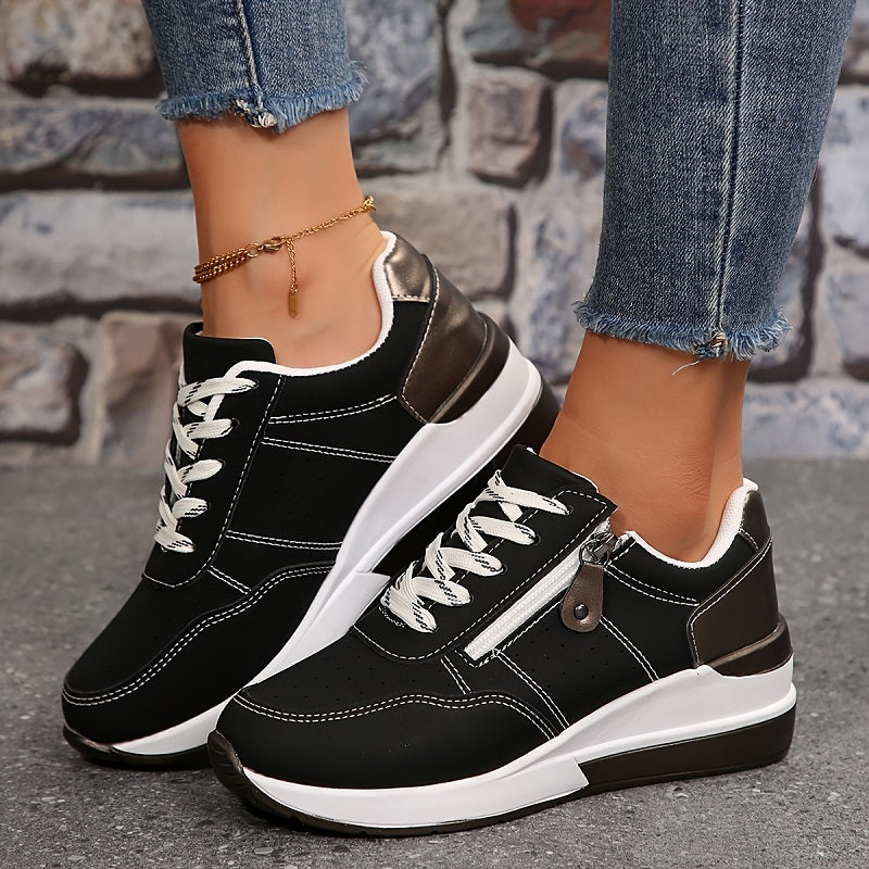 Comfortable women's Messa casual sneakers with orthopaedic arch support, elevated sole, great for daily wear.
