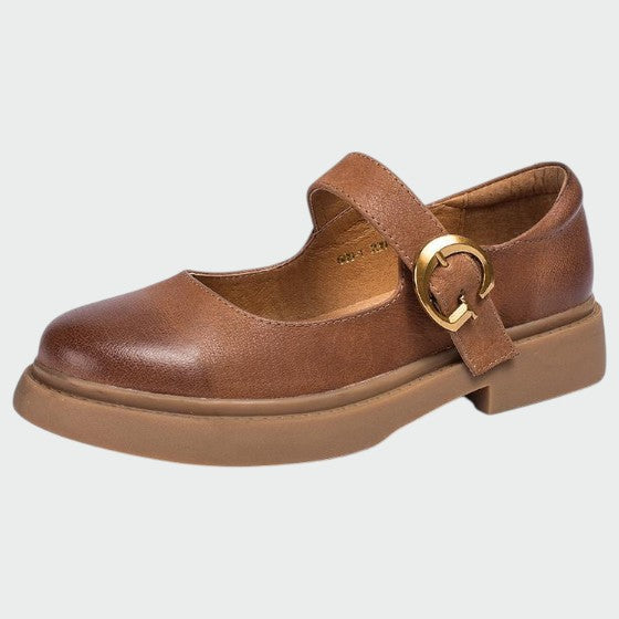 Stylish women's Mary Jane block heel shoes with an adjustable strap, perfect for comfort & elegance.