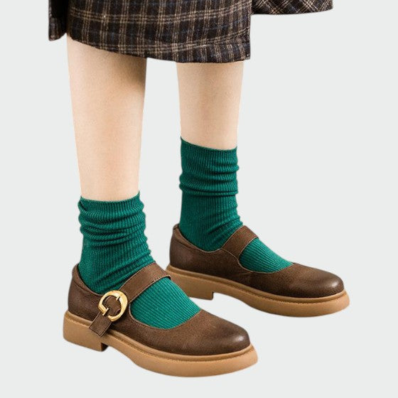 Comfortable women's modern Mary Jane shoes, perfect for work or casual wear with a stylish block heel.