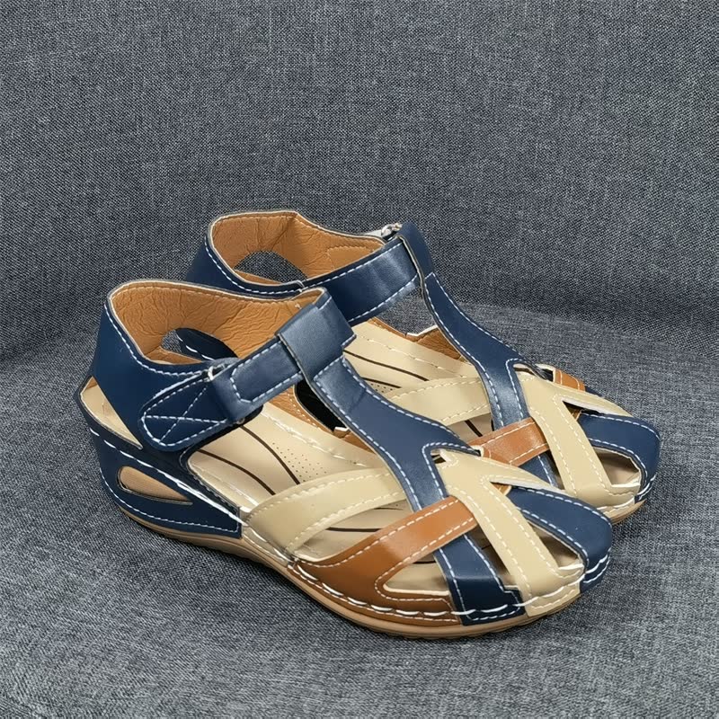 Comfortable women's walking sandals with multi-straps for secure fit. Ideal supportive casual footwear for summer.