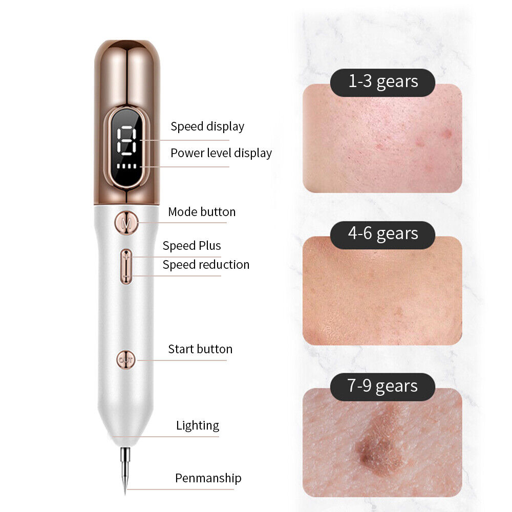 Full kit: Women's plasma pen for skincare, blemish removal, and facial rejuvenation. Includes tips & charger.