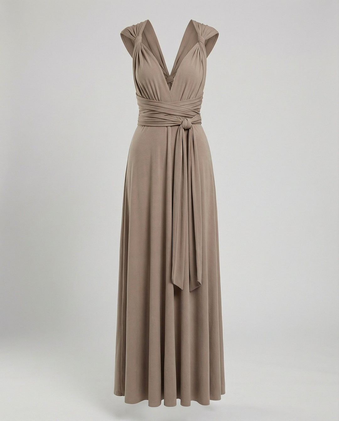 Elegant women's multiway maxi wrap dress, perfect for bridesmaids or formal evening events.