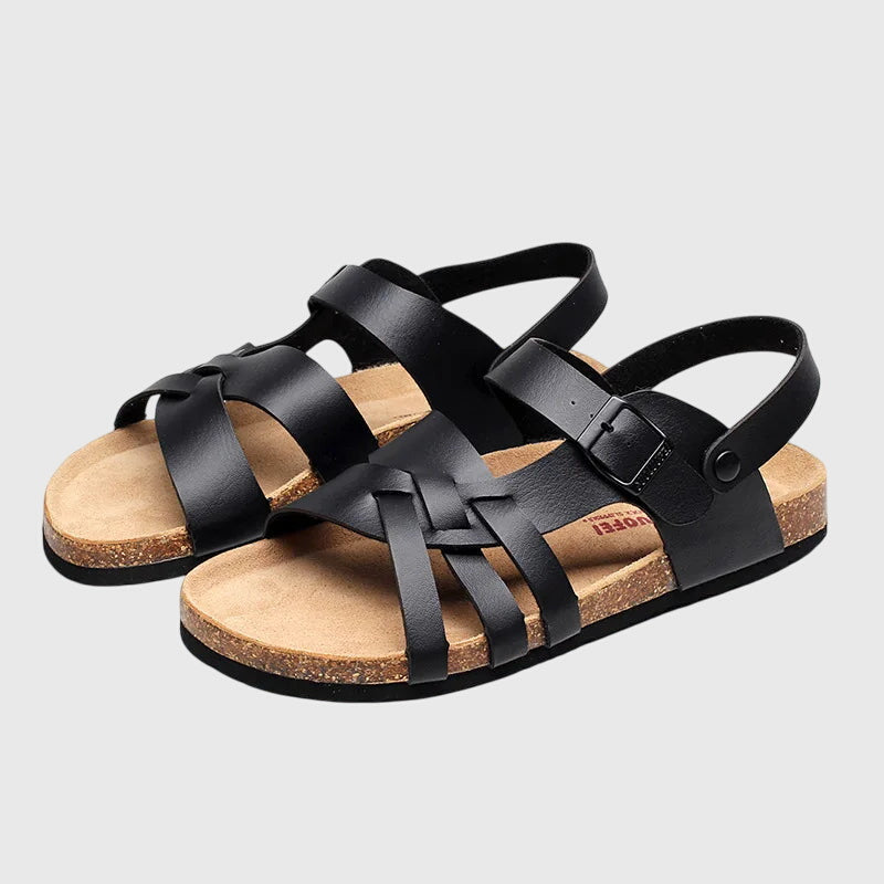 Slip-on Nora women's comfort sandals, featuring orthopaedic arch support, ideal for easy summer wear.