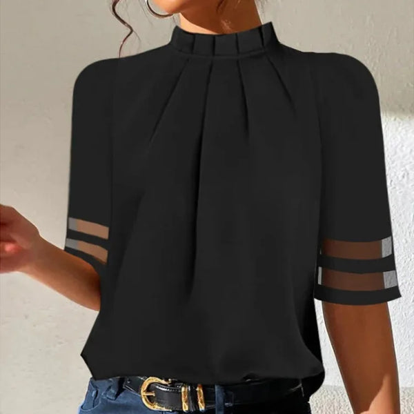 Women's off-shoulder blouse with a flowy, elegant style, perfect for summer fashion.