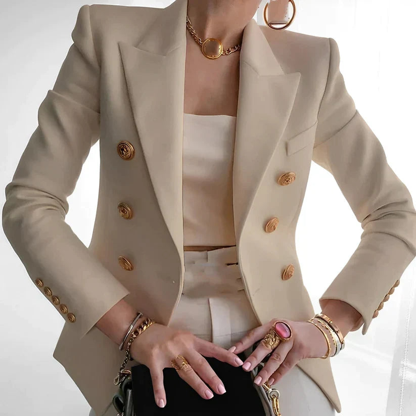 Women's Old School Blazer in classic navy, featuring modern tailored fit