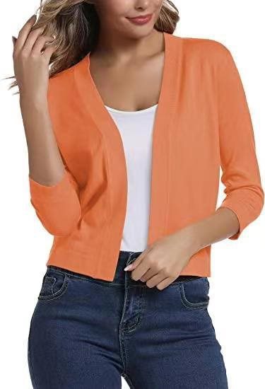 Women's everyday fashion 3/4 sleeve open front cardigan, comfortable & easy to layer.
