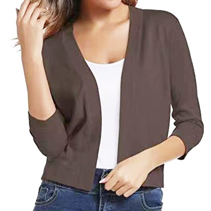 Everyday women's open front cardigan, 3/4 sleeves, comfortable & in multiple colors.