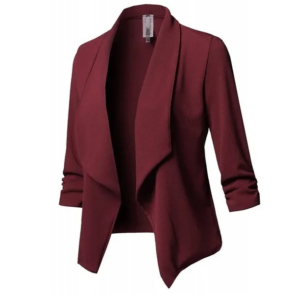 Chic women's open front blazer, versatile for any occasion
