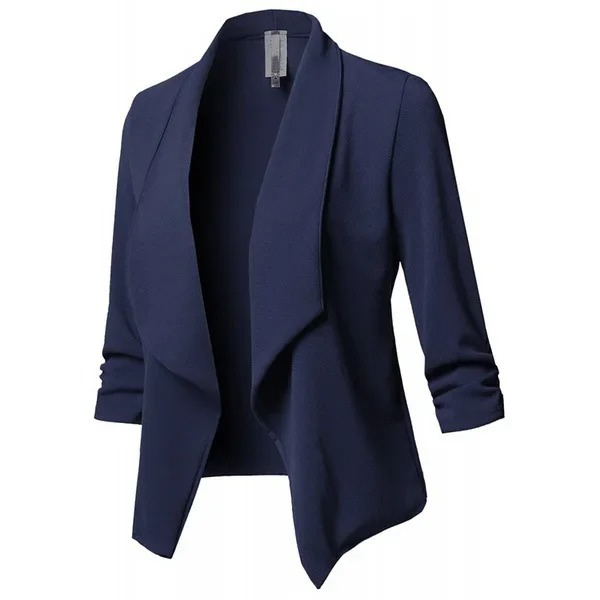Women's open front elegant lightweight blazer in pink
