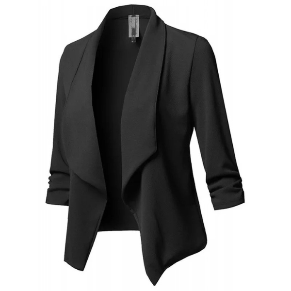 Women's open front elegant lightweight blazer in blue