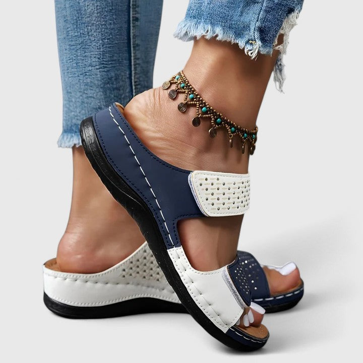 Lightweight women's open-toe sandals with non-slip sole & orthopaedic arch support.