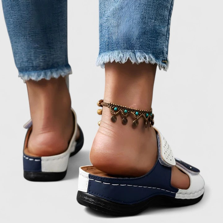 Casual women's summer sandals, offering excellent arch support & comfort for daily walks.