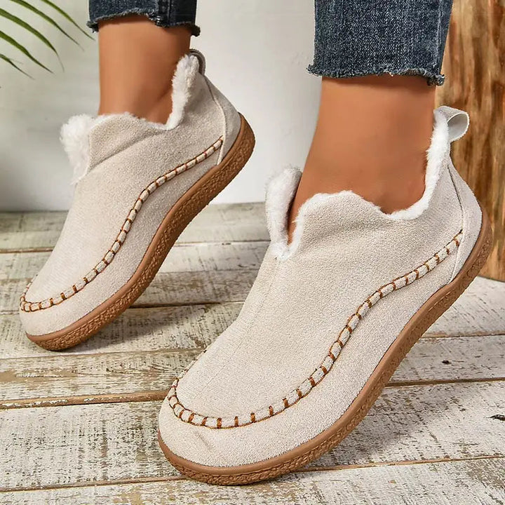 Plush-lined women's winter boots with non-slip sole for ultimate comfort & support. Perfect everyday orthopaedic footwear.