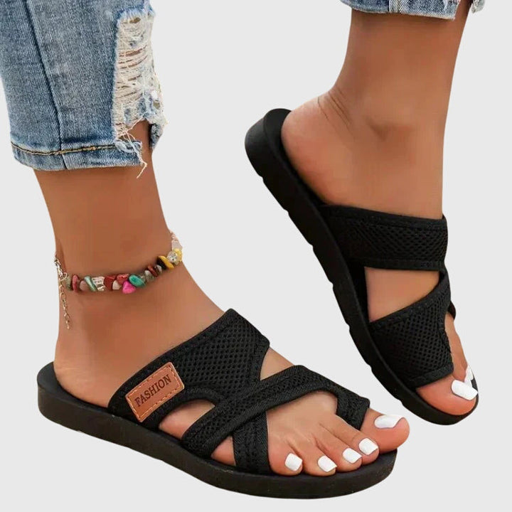 Women's orthopaedic comfort sandals, featuring arch support and adjustable straps for foot health.