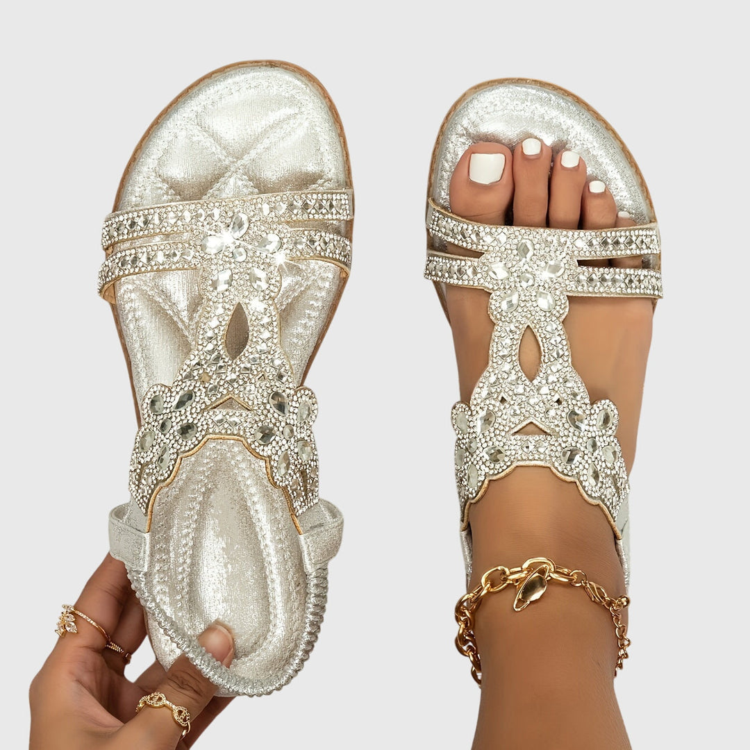 Stylish & supportive women's orthopaedic sandals, adjustable back strap for comfort.