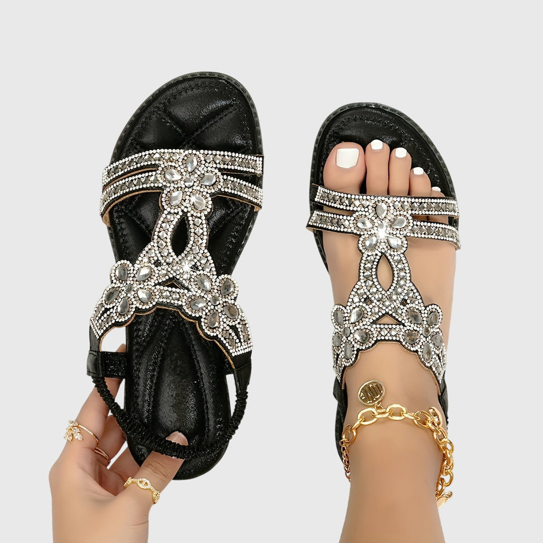 Women's summer comfort sandals, orthopaedic design, elegant back strap.