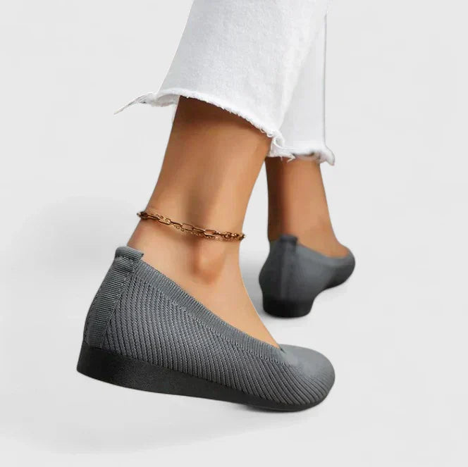 Women's orthopaedic slip-on shoes: non-slip, comfort footwear providing posture support & pain relief.