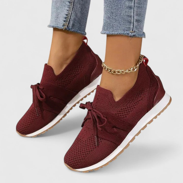 Casual women's supportive orthopaedic sneakers. Slip-on comfort footwear for walking, breathable & non-slip for active wear.