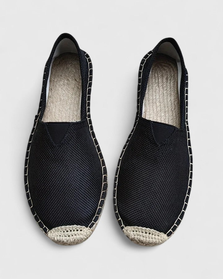 Modern women's orthopaedic espadrille flats, comfortable & stylish slip-on loafers for everyday summer wear.