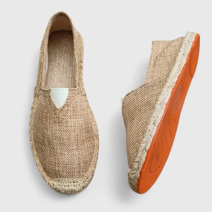 Supportive women's espadrille loafers, orthopaedic comfort meets casual summer style in these flats.