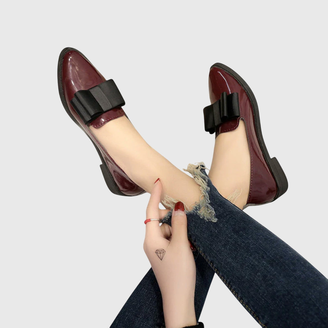 Women's comfortable orthopaedic loafers with a rounded toe, ideal slip-on footwear for active women.