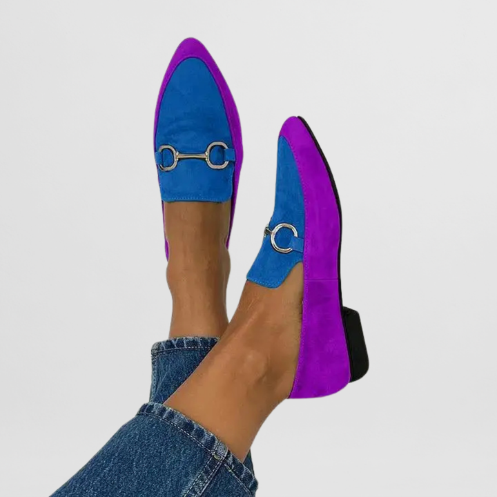 Comfortable women's orthopaedic loafers offering foot support. Vibrant slip-on flats, perfect for summer casual style.