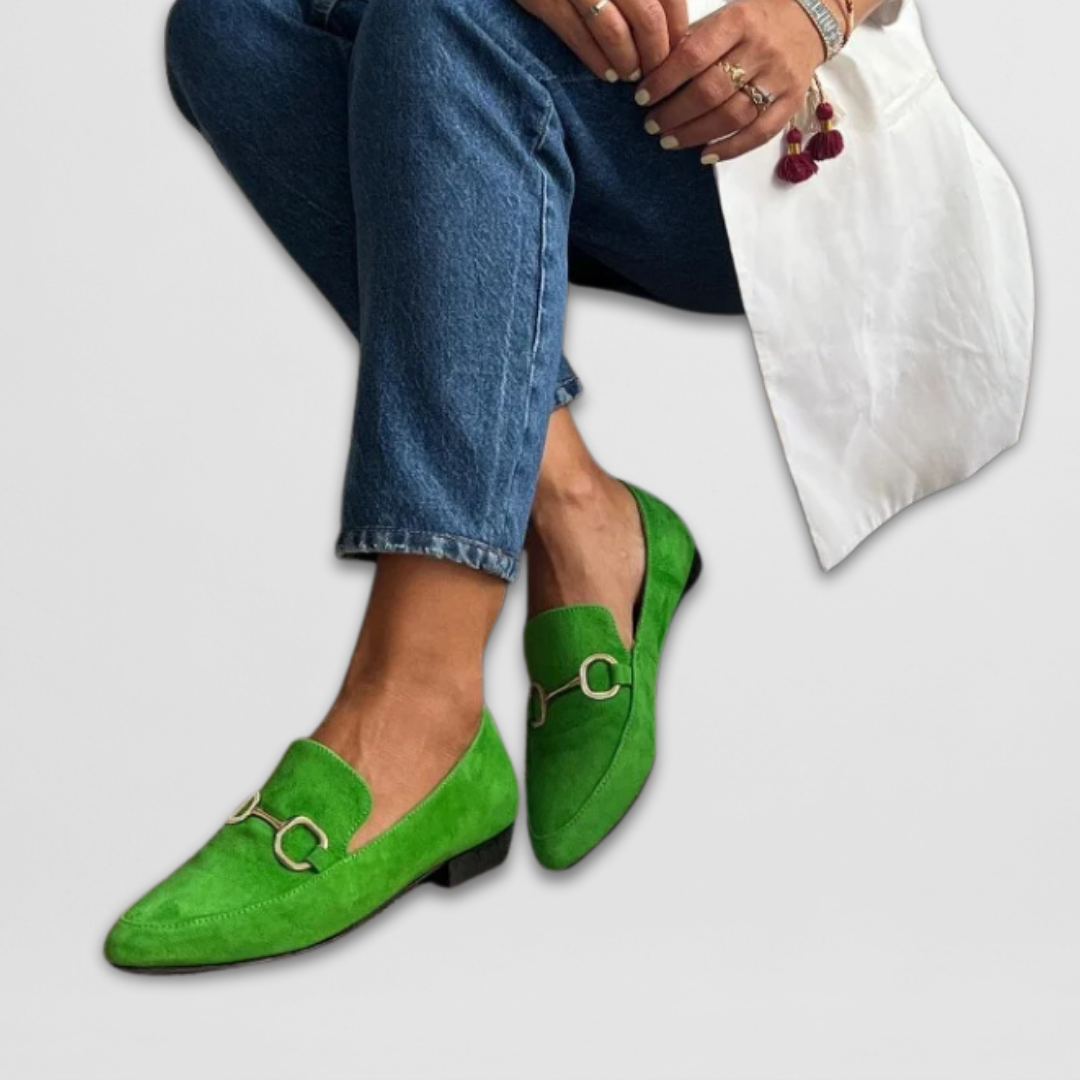 Summer-ready women's orthopaedic loafers for stylish comfort. Vibrant slip-on flats offering great foot support.