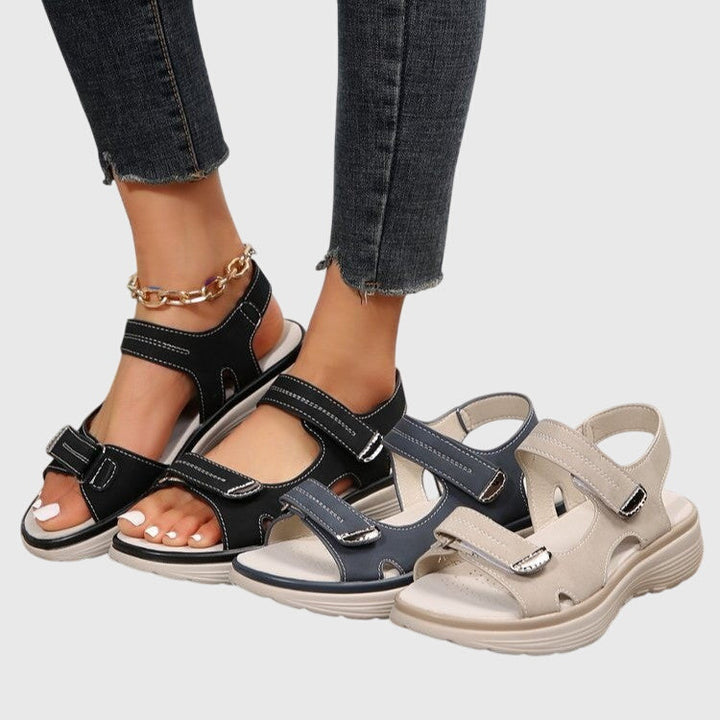 Slip-resistant women's orthopaedic sandals offering foot pain relief & all-day comfort.