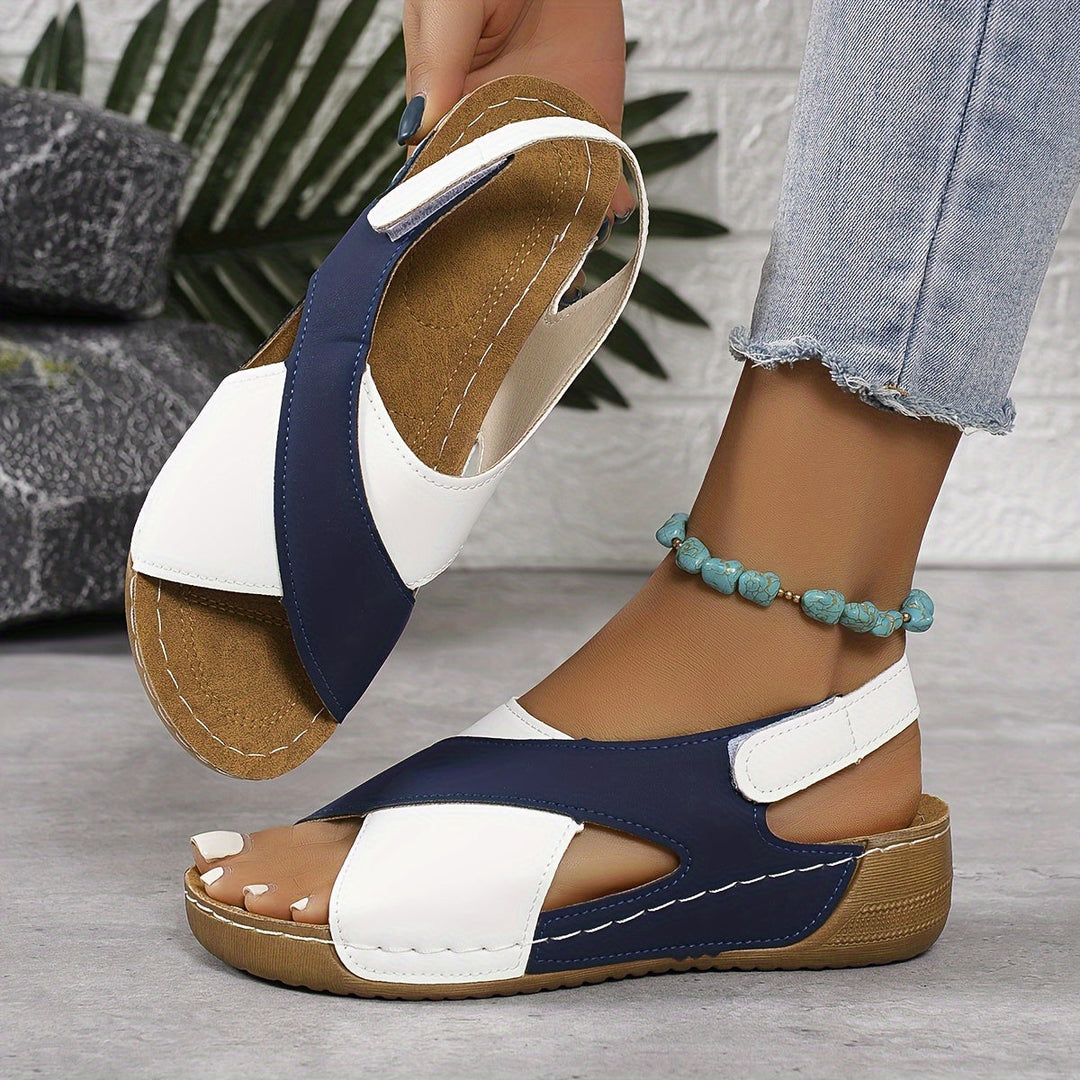 Stylish women's walking sandals with orthopaedic features for comfort.