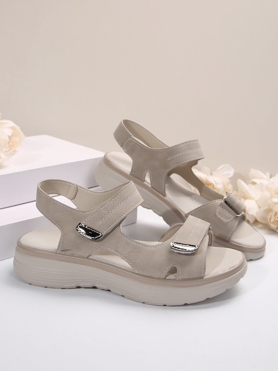 Orthopaedic women's sandals designed for foot pain relief & superior comfort with stable sole.