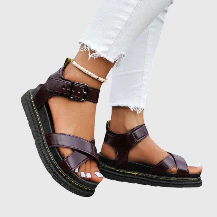 Women's orthopaedic sandals with arch support, comfortable design, and adjustable straps for everyday pain relief.
