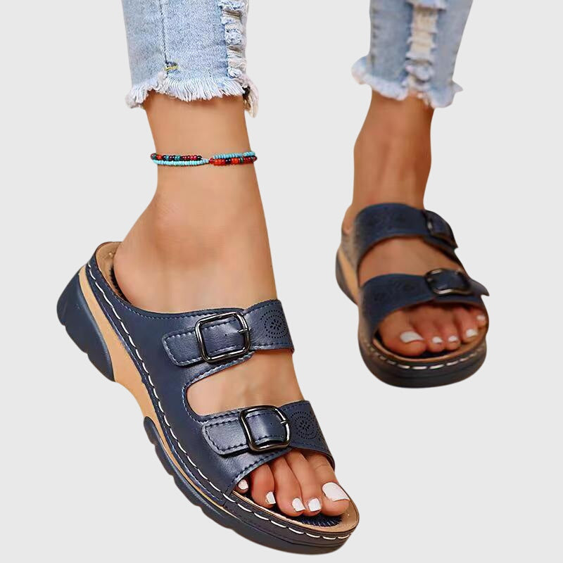 Comfortable women's orthopaedic sandals, arch support, memory foam, posture relief. Ideal summer footwear.