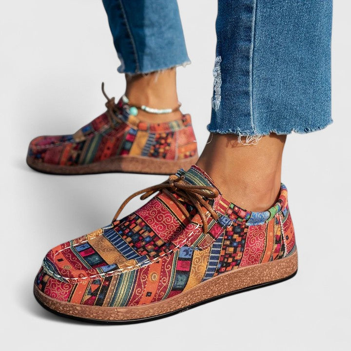 Supportive women's orthopaedic walking shoes, ideal for heel & foot comfort.