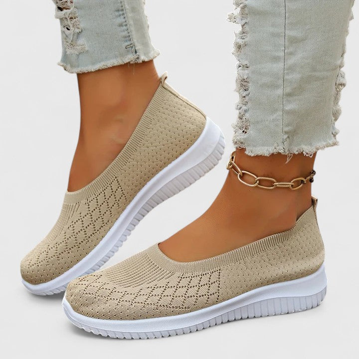 Stylish women's slip-ons with orthopaedic support, great for daily comfort and walking.