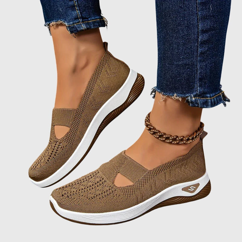 Comfortable women's orthopaedic slip-on shoes for bunion and foot pain relief.