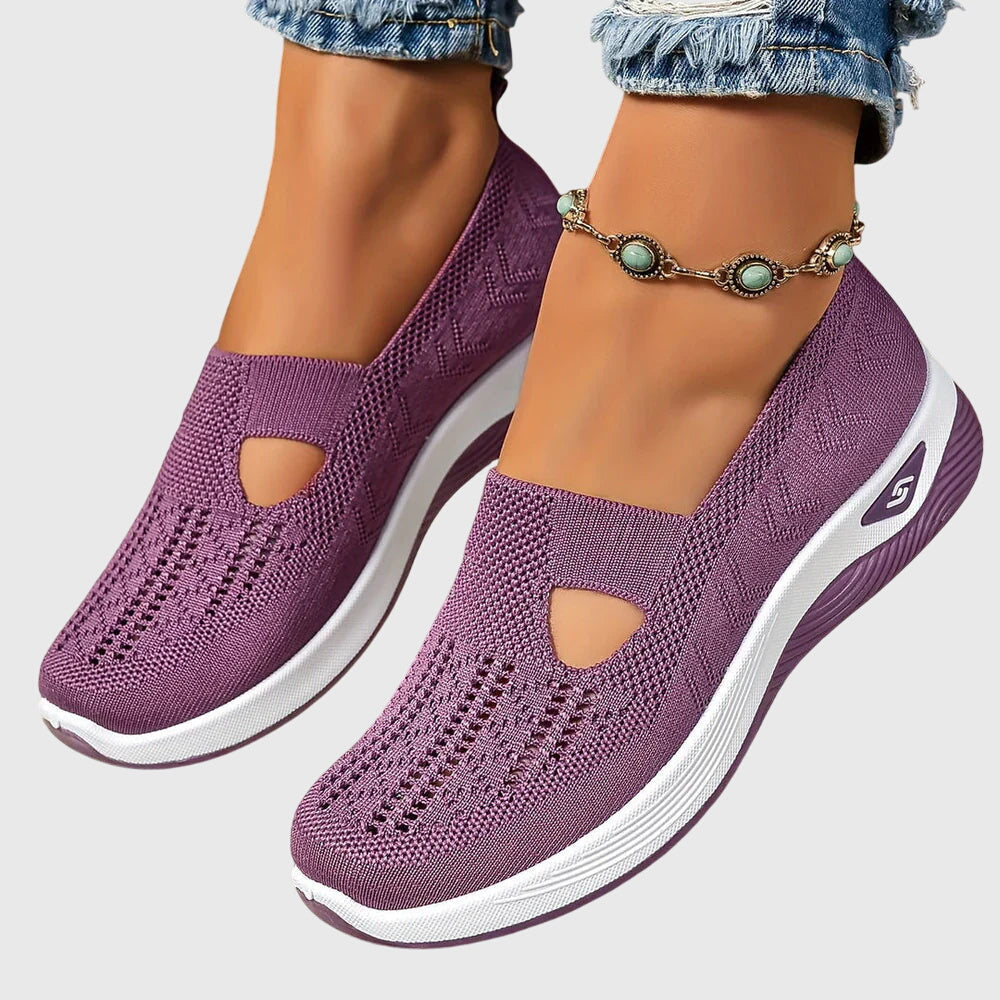 Stylish women's orthopaedic slip-on shoes, ideal for foot support & pain relief.