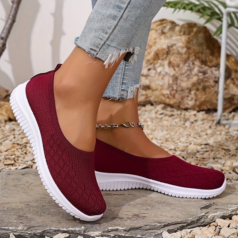 Comfortable women's orthopaedic slip-on sneakers, great for summer casual wear & sensitive feet.