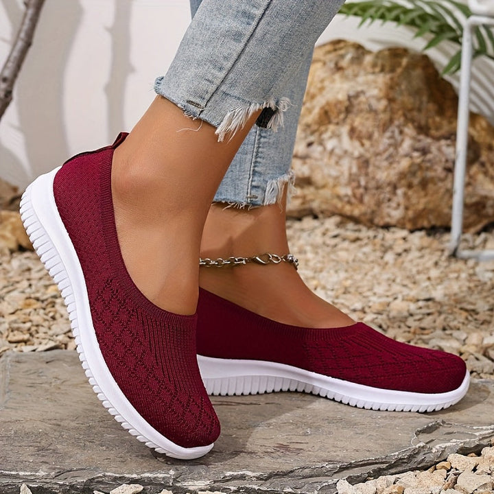 Comfortable women's orthopaedic slip-on sneakers, great for summer casual wear & sensitive feet.