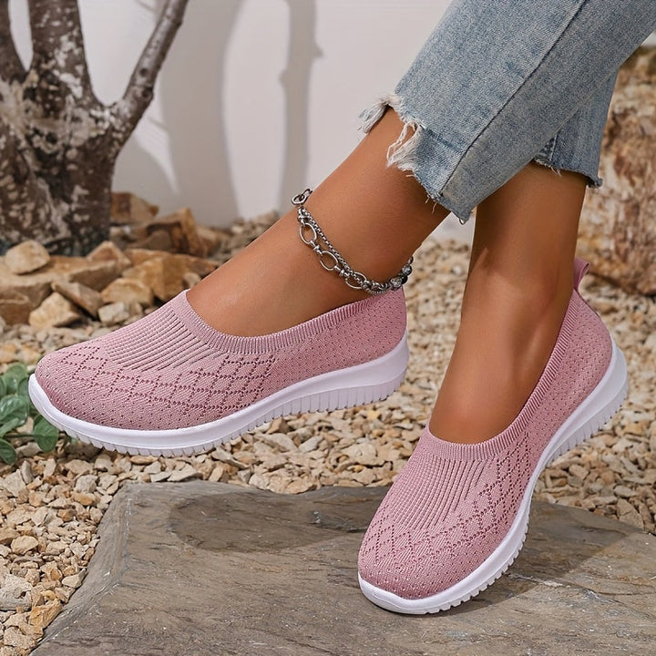 Arch support slip-on sneakers for women, providing all-day comfort for sensitive feet.