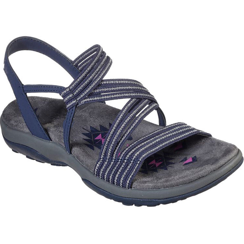Side view of women's supportive orthopaedic sandals with cushioned footbed for all-day comfort.
